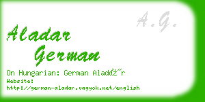 aladar german business card